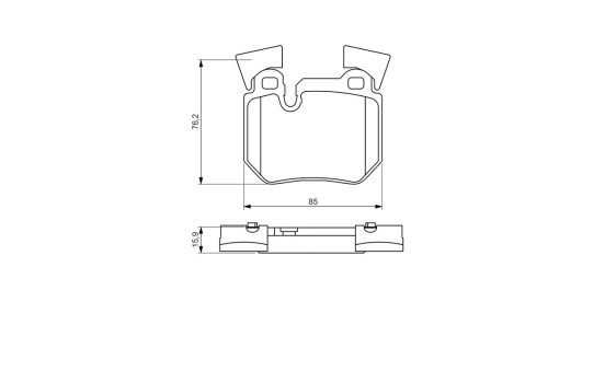 Brake Pad Set, disc brake BP1343 Bosch, Image 6