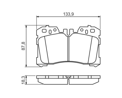 Brake Pad Set, disc brake BP1345 Bosch, Image 6