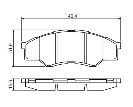 Brake Pad Set, disc brake BP1347 Bosch, Image 5