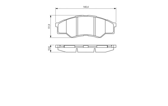 Brake Pad Set, disc brake BP1347 Bosch, Image 6
