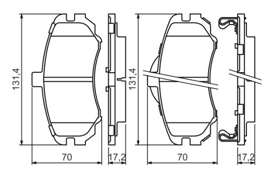 Brake Pad Set, disc brake BP1348 Bosch, Image 6