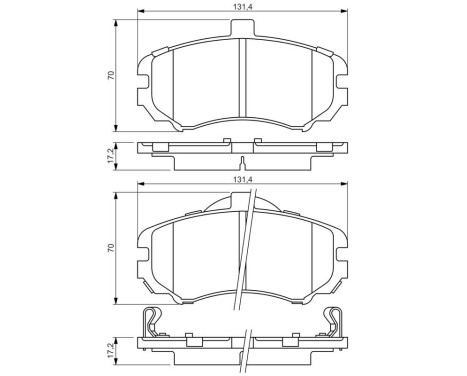 Brake Pad Set, disc brake BP1348 Bosch, Image 7