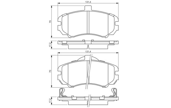 Brake Pad Set, disc brake BP1348 Bosch, Image 7
