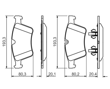 Brake Pad Set, disc brake BP1349 Bosch, Image 7