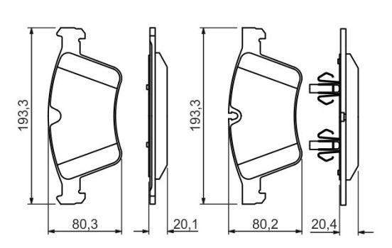 Brake Pad Set, disc brake BP1349 Bosch, Image 7