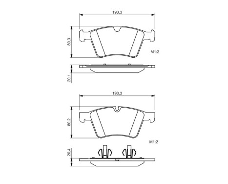 Brake Pad Set, disc brake BP1349 Bosch, Image 8