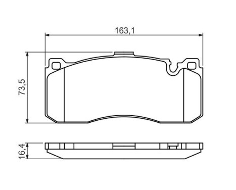 Brake Pad Set, disc brake BP1350 Bosch, Image 5