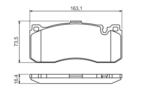 Brake Pad Set, disc brake BP1350 Bosch, Image 5