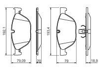 Brake Pad Set, disc brake BP1351 Bosch