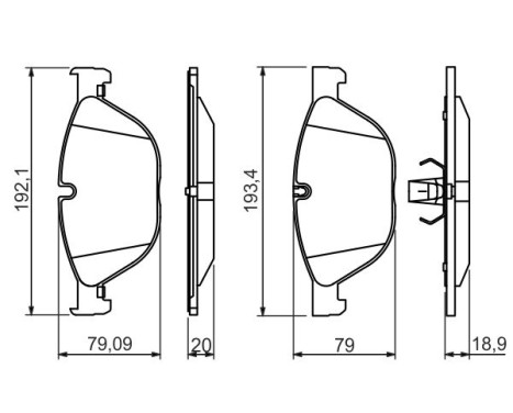 Brake Pad Set, disc brake BP1351 Bosch