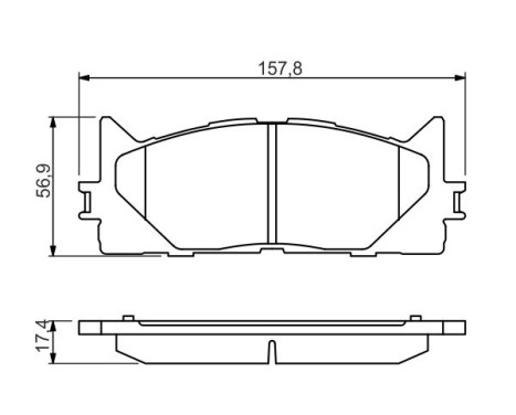 Brake Pad Set, disc brake BP1352 Bosch, Image 5