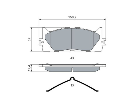 Brake Pad Set, disc brake BP1352 Bosch, Image 5