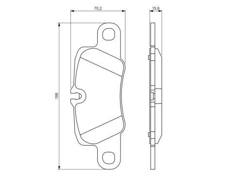 Brake Pad Set, disc brake BP1353 Bosch, Image 8