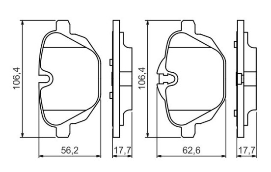 Brake Pad Set, disc brake BP1354 Bosch