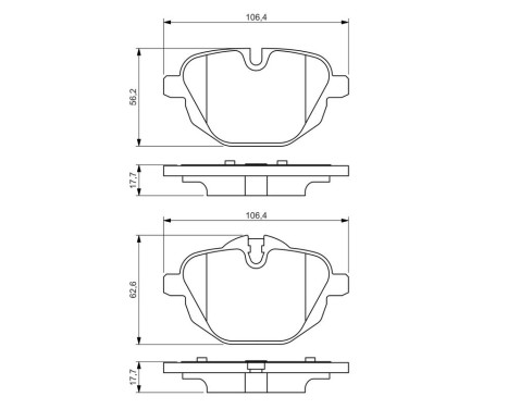 Brake Pad Set, disc brake BP1354 Bosch, Image 6