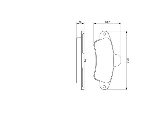 Brake Pad Set, disc brake BP136 Bosch