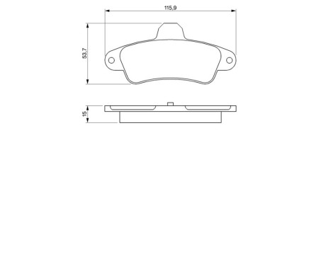 Brake Pad Set, disc brake BP136 Bosch, Image 6