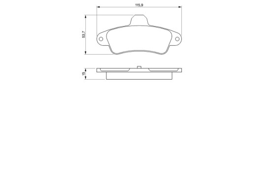 Brake Pad Set, disc brake BP136 Bosch, Image 6