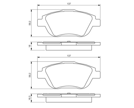 Brake Pad Set, disc brake BP1360 Bosch, Image 6