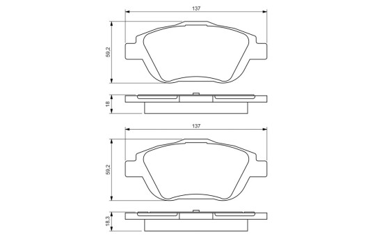 Brake Pad Set, disc brake BP1360 Bosch, Image 6