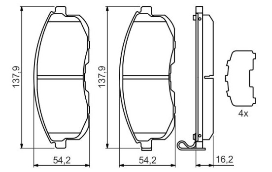 Brake Pad Set, disc brake BP1365 Bosch, Image 7