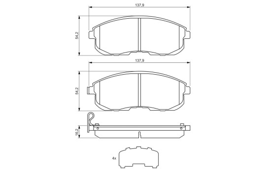 Brake Pad Set, disc brake BP1365 Bosch, Image 8