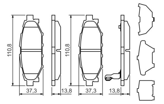 Brake Pad Set, disc brake BP1366 Bosch