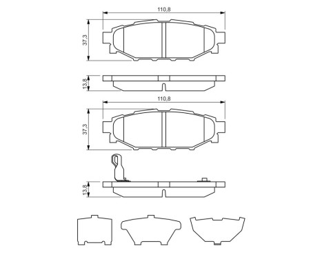 Brake Pad Set, disc brake BP1366 Bosch, Image 6