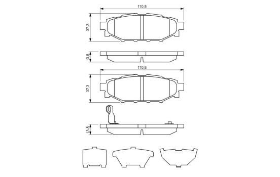 Brake Pad Set, disc brake BP1366 Bosch, Image 6