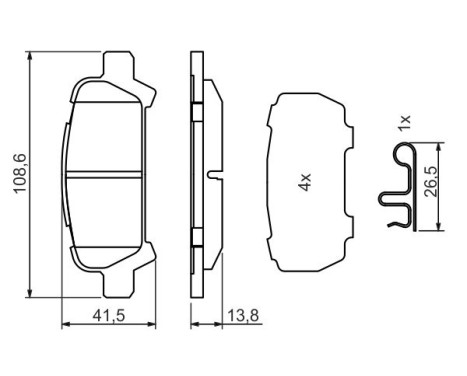 Brake Pad Set, disc brake BP1367 Bosch, Image 5