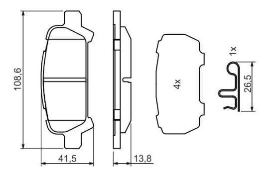 Brake Pad Set, disc brake BP1367 Bosch, Image 5
