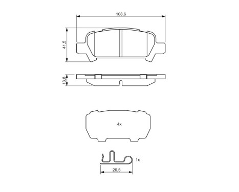 Brake Pad Set, disc brake BP1367 Bosch, Image 6