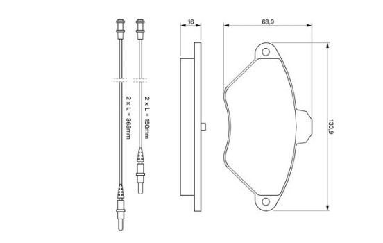 Brake Pad Set, disc brake BP137 Bosch, Image 5