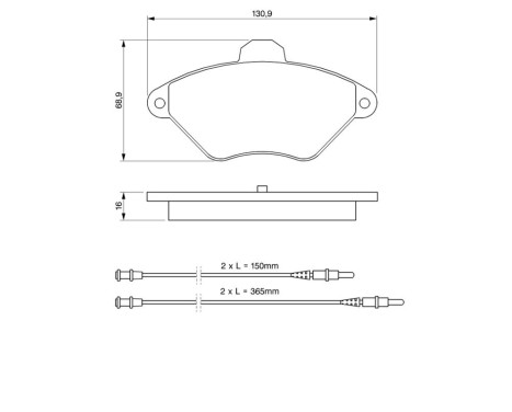 Brake Pad Set, disc brake BP137 Bosch, Image 6