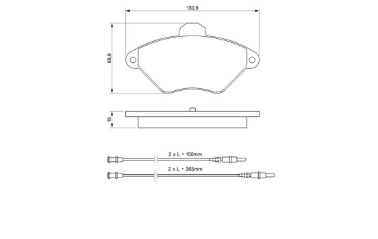Brake Pad Set, disc brake BP137 Bosch, Image 6
