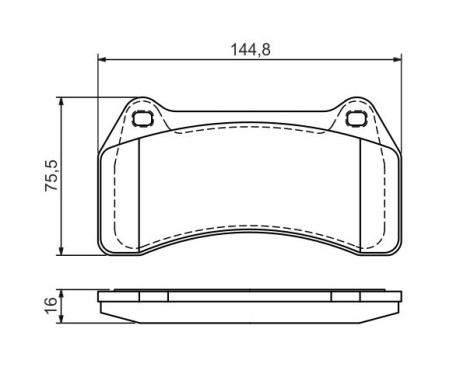 Brake Pad Set, disc brake BP1370 Bosch, Image 5