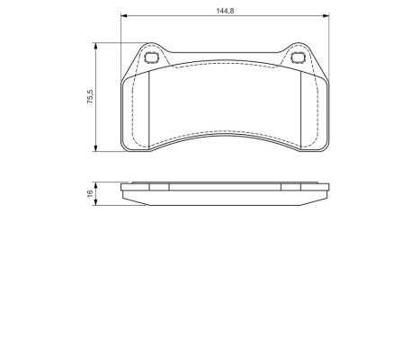 Brake Pad Set, disc brake BP1370 Bosch, Image 6