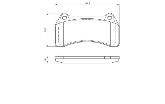 Brake Pad Set, disc brake BP1370 Bosch, Image 6