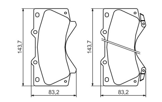 Brake Pad Set, disc brake BP1371 Bosch, Image 5
