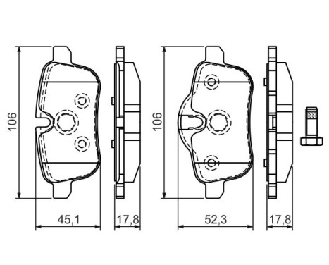 Brake Pad Set, disc brake BP1373 Bosch, Image 7