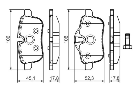 Brake Pad Set, disc brake BP1373 Bosch, Image 7