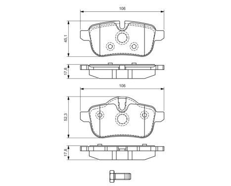 Brake Pad Set, disc brake BP1373 Bosch, Image 8