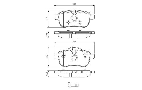 Brake Pad Set, disc brake BP1373 Bosch, Image 8