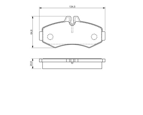 Brake Pad Set, disc brake BP1374 Bosch, Image 6
