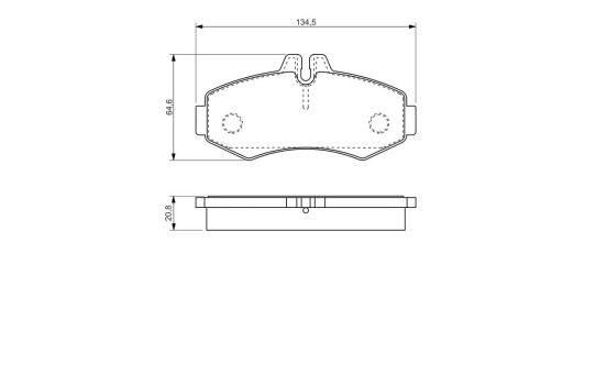Brake Pad Set, disc brake BP1374 Bosch, Image 6