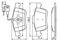 Brake Pad Set, disc brake BP1376 Bosch