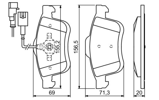 Brake Pad Set, disc brake BP1376 Bosch