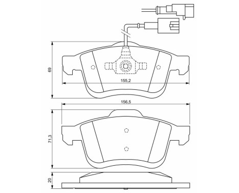 Brake Pad Set, disc brake BP1376 Bosch, Image 6