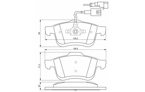 Brake Pad Set, disc brake BP1376 Bosch, Image 6