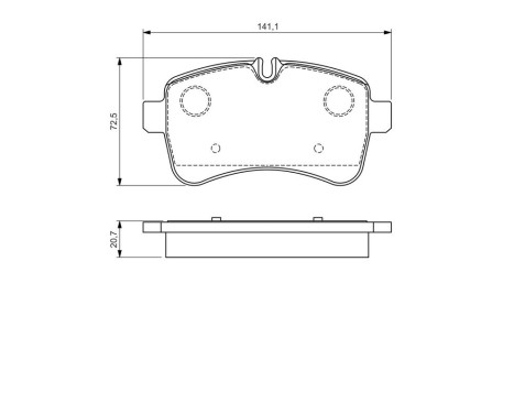 Brake Pad Set, disc brake BP1381 Bosch, Image 6